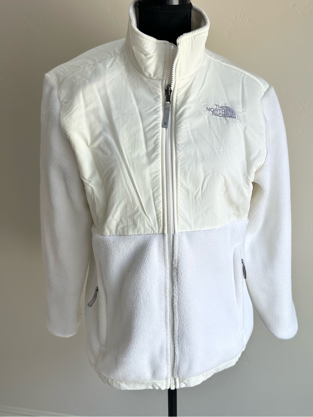 The North Face White Fleece & Quilted Jacket Teen/Girl XL or women’s S